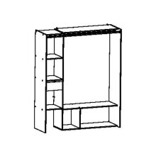 Schrank-Set >Montana< in Waterford Eiche/Leinen - 150x183x50 (BxHxT)