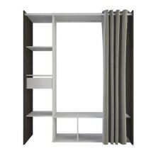 Schrank-Set >Montana< in Waterford Eiche/Leinen - 150x183x50 (BxHxT)
