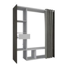 Schrank-Set >Montana< in Waterford Eiche/Leinen - 150x183x50 (BxHxT)
