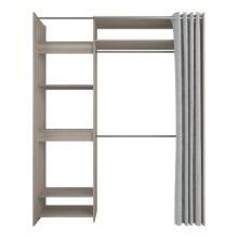 Schrank-Set >Odeon< in Shannon Eiche aus Holzwerkstoff - 111x209x50cm (BxHxT)