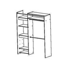 Schrank-Set >Odeon< in Shannon Eiche aus Holzwerkstoff - 111x209x50cm (BxHxT)