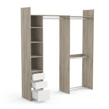 Eckschrank >Swing< in Kronberg Eiche/weiss - 200x218x44 (BxHxT)