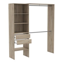 Kleiderschrank >Lima< in Kronberg Eiche aus Holzwerkstoff - 185x205x44cm (BxHxT)