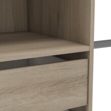 Kleiderschrank >Lima< in Kronberg Eiche aus Holzwerkstoff - 185x205x44cm (BxHxT)