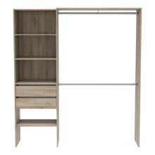 Kleiderschrank >Lima< in Kronberg Eiche aus Holzwerkstoff - 185x205x44cm (BxHxT)