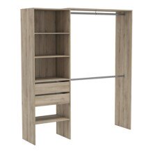Kleiderschrank >Lima< in Kronberg Eiche aus Holzwerkstoff - 185x205x44cm (BxHxT)