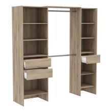 Kleiderschrank >Miami< in Kronberg Eiche aus Holzwerkstoff - 192x205x50 (BxHxT)
