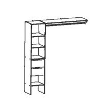 Kleiderschrank >Duo< in matt weiss aus Holzwerkstoff - 157x183x39cm (BxHxT)