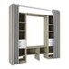 Kleiderschrank >Duo< in matt weiss/Eiche aus Holzwerkstoff - 220x218x50 (BxHxT)