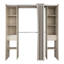 Kleiderschrank >Dana< in Shannon Eiche aus Holzwerkstoff - 190x203x50cm (BxHxT)