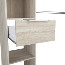 Kleiderschrank >Dana< in Shannon Eiche aus Holzwerkstoff - 190x203x50cm (BxHxT)