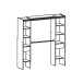 Kleiderschrank >Dana< in Shannon Eiche aus Holzwerkstoff - 190x203x50cm (BxHxT)