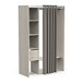 Kleiderschrank >Flower< in Topanga Eiche aus Holzwerkstoff - 119x183x50 (BxHxT)