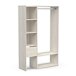Kleiderschrank >Flower< in Topanga Eiche/weiss - 119x183x50 (BxHxT)