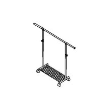 Kleiderständer >Ping< in hell grau aus Metall - 95x105x40cm (BxHxT)
