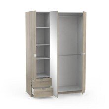 Kleiderschrank >Mellie2< in Kronberg Eiche - 134x192x51 (BxHxT)