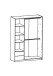 Kleiderschrank >Mellie2< in Kronberg Eiche - 134x192x51 (BxHxT)
