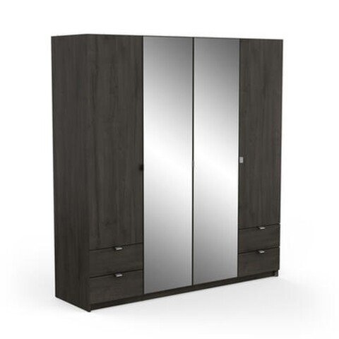 Kleiderschrank >Mellie2< in Eiche Waterford - 178x192x51 (BxHxT)
