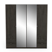Kleiderschrank >Mellie2< in Eiche Waterford - 178x192x51 (BxHxT)
