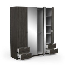 Kleiderschrank >Mellie2< in Eiche Waterford - 178x192x51 (BxHxT)