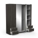 Kleiderschrank >Mellie2< in Eiche Waterford - 178x192x51 (BxHxT)