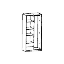 Kleiderschrank >Mellie2< in Eiche Waterford - 89x192x51 (BxHxT)