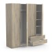 Kleiderschrank >Glory2< in Kronberg Eiche aus Holzwerkstoff - 178x192x51 (BxHxT)