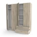 Kleiderschrank >Glory2< in Kronberg Eiche aus Holzwerkstoff - 178x192x51 (BxHxT)