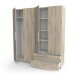 Kleiderschrank >Glory2< in Kronberg Eiche aus Holzwerkstoff - 178x192x51 (BxHxT)