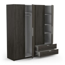 Kleiderschrank >Glory2< in Kronberg Eiche aus Holzwerkstoff - 178x192x51 (BxHxT)