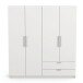 Kleiderschrank >Glory2< in matt weiss aus Holzwerkstoff - 178x192x51cm (BxHxT)