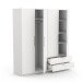 Kleiderschrank >Glory2< in matt weiss aus Holzwerkstoff - 178x192x51cm (BxHxT)
