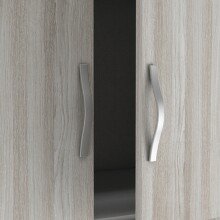 Kleiderschrank >Pluton< in Shannon Eiche aus Holzwerkstoff - 198x224x57 (BxHxT)