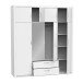 Kleiderschrank >Pluton< in Shannon Eiche aus Holzwerkstoff - 198x224x57 (BxHxT)