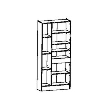 Badezimmerspiegelschrank >Imbattable< in matt weiss - 82x180x32 (BxHxT)