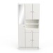 Badezimmerspiegelschrank >Imbattable< in matt weiss - 82x180x32 (BxHxT)
