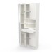 Badezimmerspiegelschrank >Imbattable< in matt weiss - 82x180x32 (BxHxT)