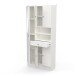Badezimmerspiegelschrank >Imbattable< in matt weiss - 82x180x32 (BxHxT)
