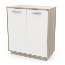 Kommode >Leo< in Kronberg Eiche/weiss aus Holzwerkstoff - 78x84x36cm (BxHxT)