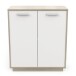 Kommode >Leo< in Kronberg Eiche/weiss aus Holzwerkstoff - 78x84x36cm (BxHxT)