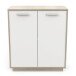 Kommode >Leo< in Kronberg Eiche/weiss aus Holzwerkstoff - 78x84x36cm (BxHxT)