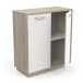Kommode >Leo< in Kronberg Eiche/weiss aus Holzwerkstoff - 78x84x36cm (BxHxT)