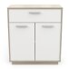 Kommode >Leo< in Kronberg Eiche/weiss aus Holzwerkstoff - 78x84x36cm (BxHxT)