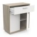 Kommode >Leo< in Kronberg Eiche/weiss aus Holzwerkstoff - 78x84x36cm (BxHxT)