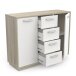 Kommode >Leo< in Kronberg Eiche/weiss aus Holzwerkstoff - 113x84x36cm (BxHxT)