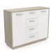 Kommode >Leo< in Kronberg Eiche/weiss aus Holzwerkstoff - 113x84x36cm (BxHxT)