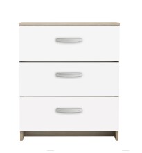 Kommode >Nano< in Shannon Eiche/perle weiss aus Holzwerkstoff - 61x72x29 (BxHxT)