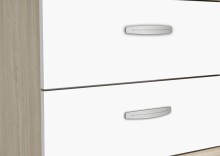 Kommode >Nano< in Shannon Eiche/perle weiss aus Holzwerkstoff - 61x72x29 (BxHxT)