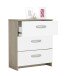 Kommode >Nano< in Shannon Eiche/perle weiss aus Holzwerkstoff - 61x72x29 (BxHxT)