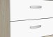 Kommode >Nano< in Shannon Eiche/perle weiss aus Holzwerkstoff - 61x72x29 (BxHxT)